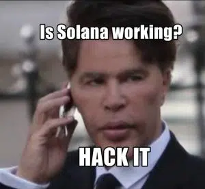 Solana joke meme working sucks SOL