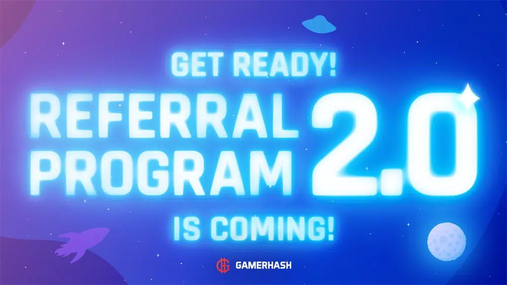 GamerCoin GHX — referral program 2.0 launch