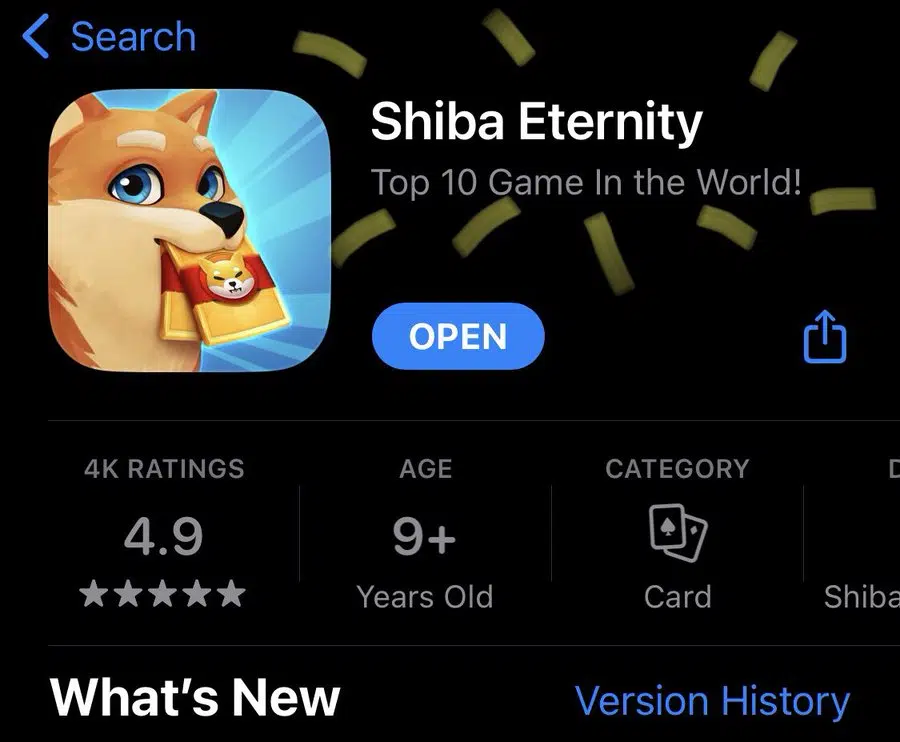 Shiba Eternity currently ranked as one of the Top 10 games in the world on Android