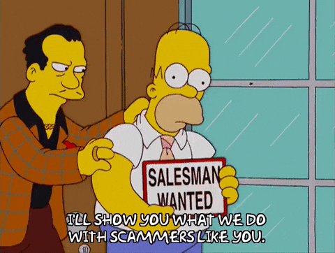 The Simpsons a scammer GIF