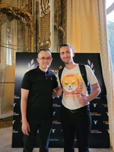 By the way, this is me with CZ at the crypto meeting in Rome